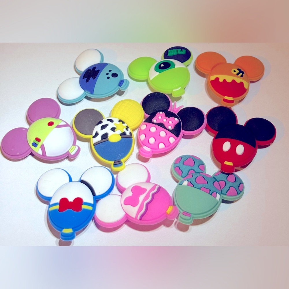 10 Mickey Mouse Croc Charms Jibbit Shoe Charm Disney Croc Charms